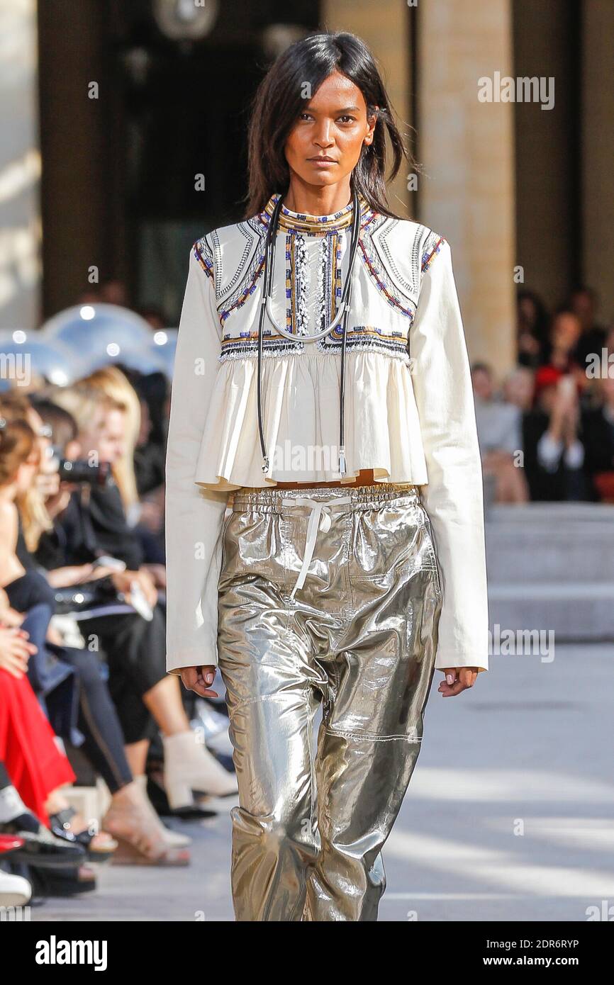 A model walks the during the Isabel Marant Ready to Wear show as part of the Paris Fashion Week Spring/Summer 2016 on October 2, 2015 in Paris, France. Photo by