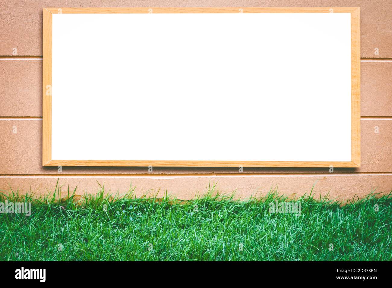 Blank Frame On Wall Stock Photo Alamy