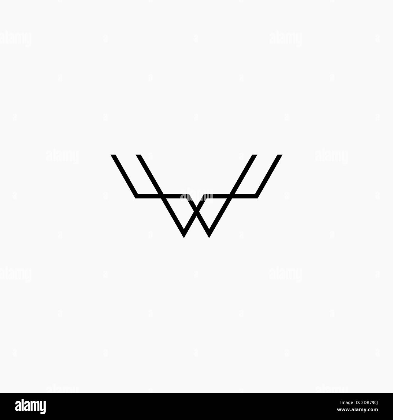 Monogram Letter W Logo suitable for personal or company logo Stock ...