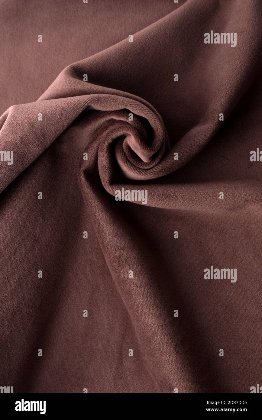 Brown ultraviolet velour textile. Fabric texture background Stock Photo