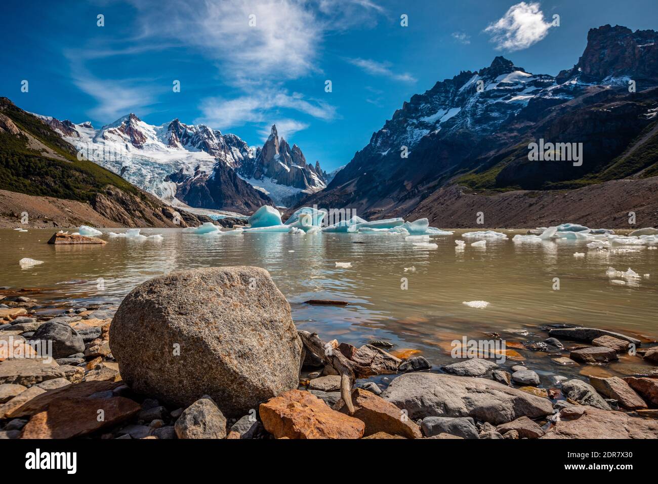 View of Cerro Torre in Patagonia Stock Photo
