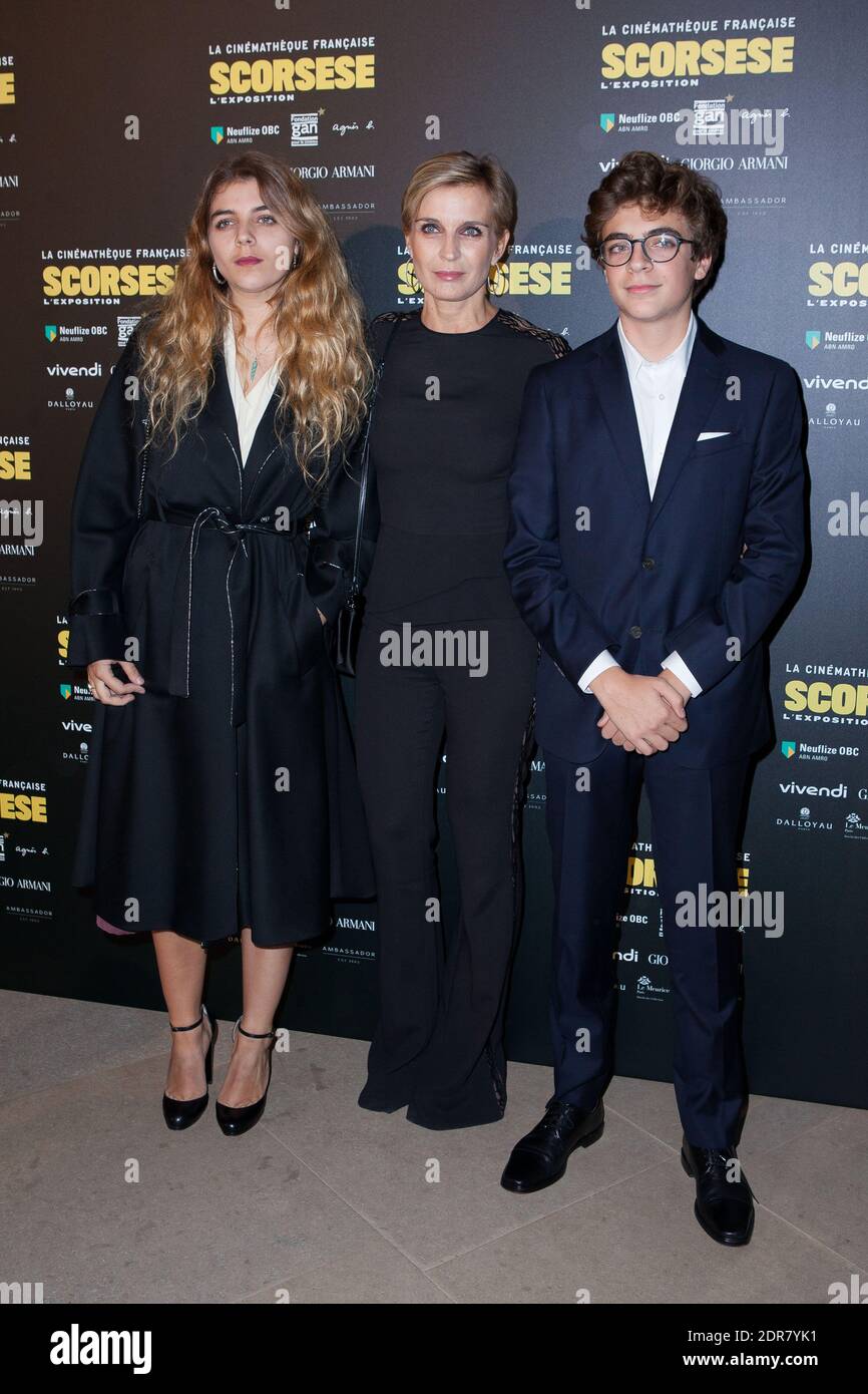 Melita Toscan Du Plantier and her children Tosca and Maxime attending the  Tribute exhibition to Director Martin Scorcese at Cinematheque Francaise on  October 13, 2015 in Paris, France. Photo by Audrey Poree