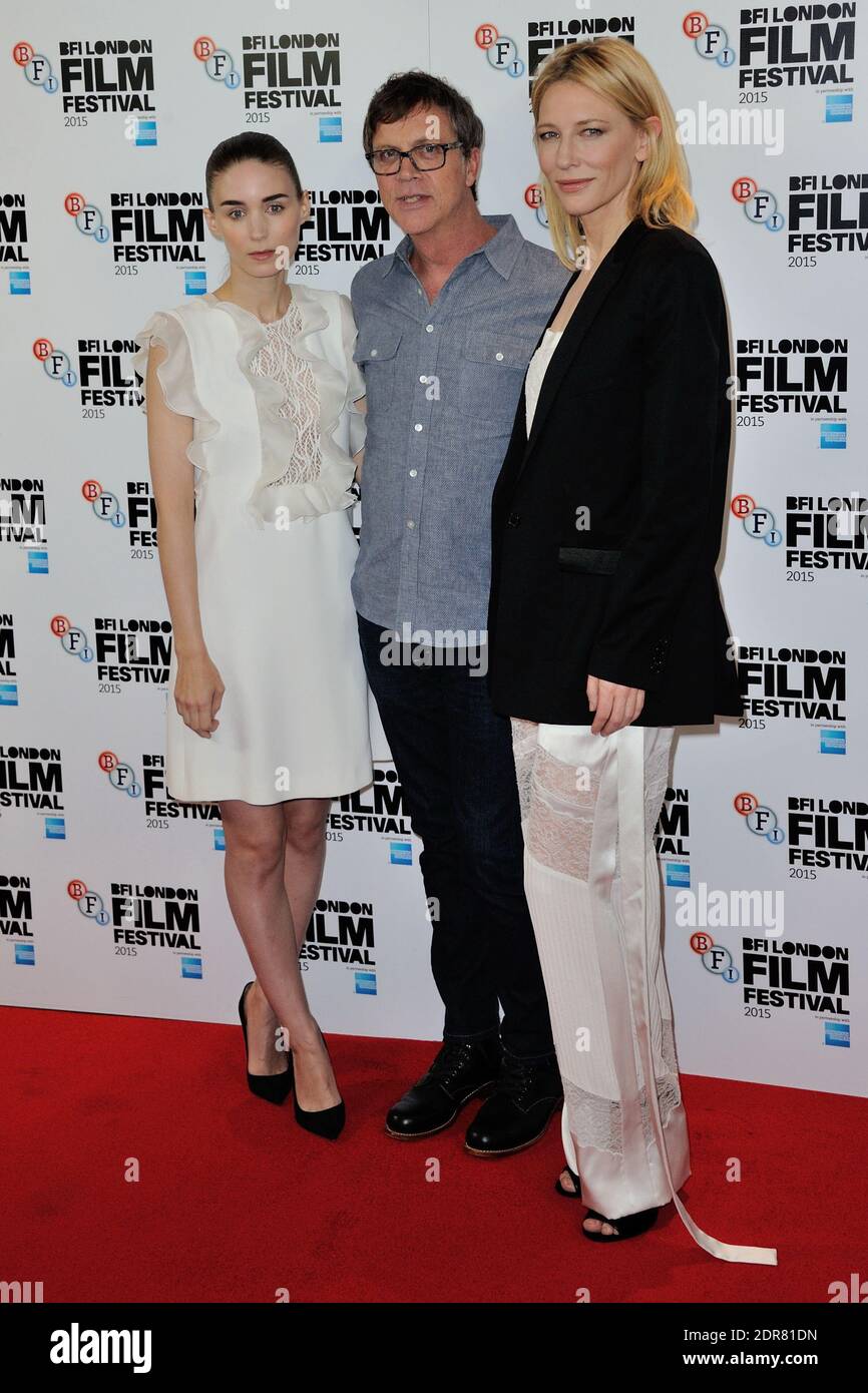 Rooney Mara, Todd Haynes and Cate Blanchett attending 'Carol' Photocall ...