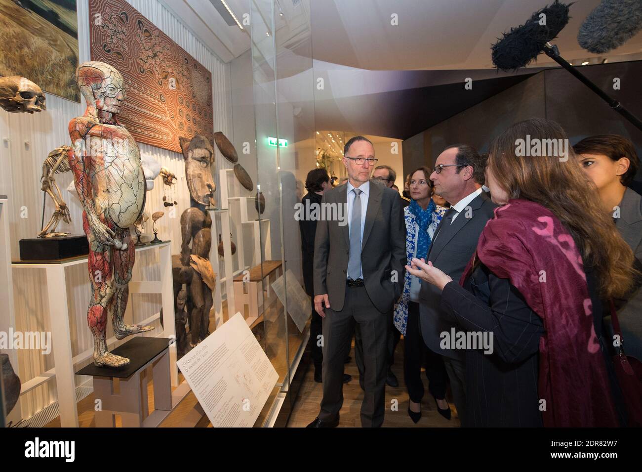 French President Francois Hollande along with (L-R) Museum National d ...