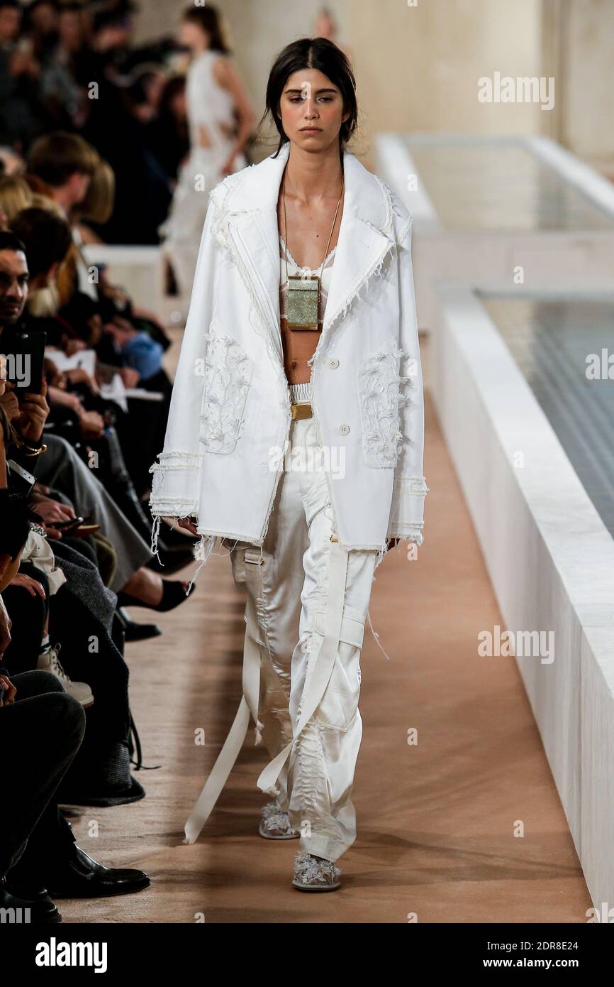 A walks the runway at Courreges show as a part of Paris Fashion Week Ready to Wear Spring/Summer 2016 october 1, 2015 in Paris, France. Photo by Alain Gil Gonzalez /