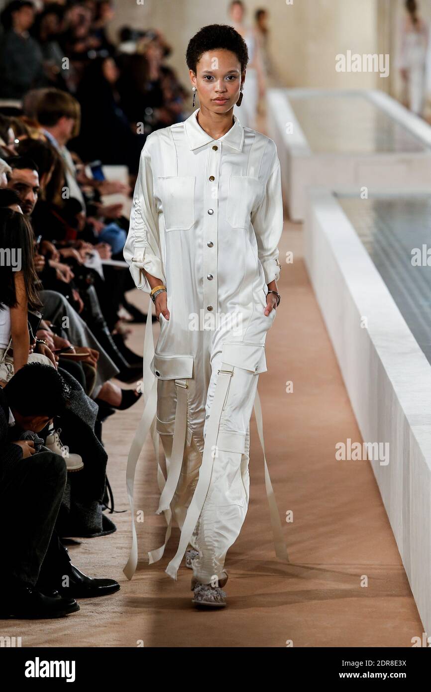 A model walks the runway at Courreges show as a part of Paris Fashion Week Ready to Wear Spring/Summer 2016 on october 1, 2015 in Paris, France. by Alain Gil Gonzalez