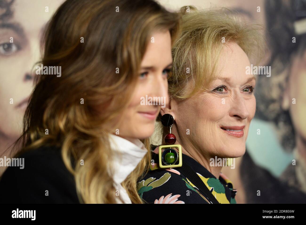 Grace Gummer and her mother Meryl Streep attend the Los Angeles premiere of Suffragette at the Academy of Motion Pictures Arts and Sciences in Los Angeles, CA, USA, on Octobre 20, 2015. Photo by Lionel Hahn/ABACAPRESS.COM Stock Photo