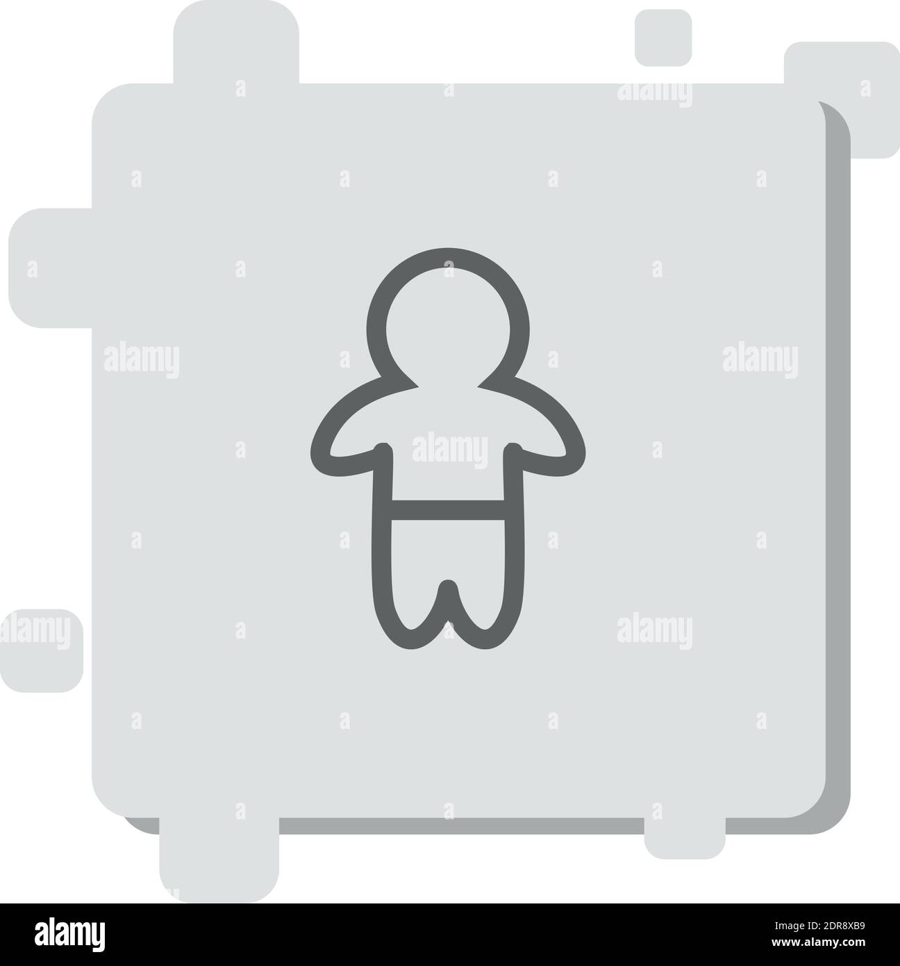 baby standing outline with pants vector icon modern simple vector illustration Stock Vector