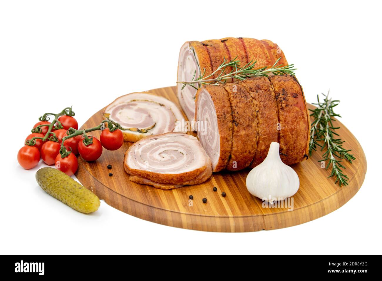 Homemade Rolled Porchetta Roast with Several Herbs Stock Photo Alamy