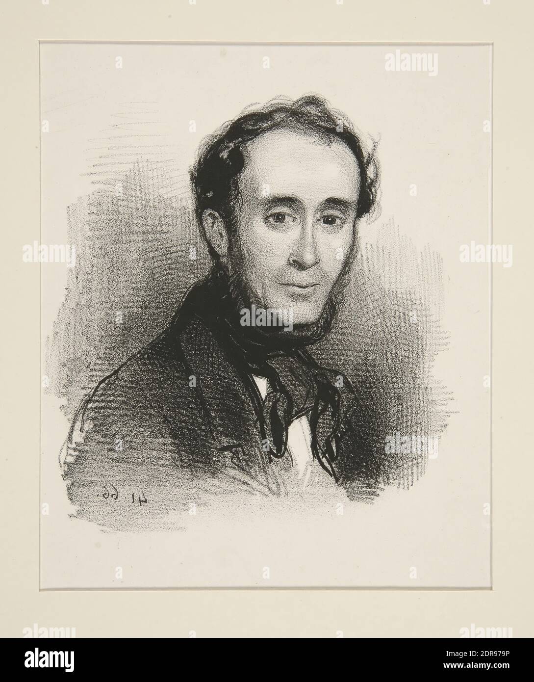 Artist: Paul Gavarni, French, 1804–1866, Raymond La Garrigue, Lithograph, French, 19th century, Works on Paper - Prints Stock Photo