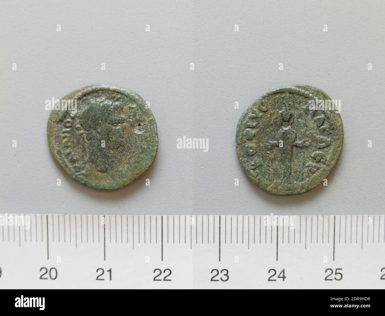 Ruler: Trajan, Emperor of Rome, A.D. 53–117, ruled 98–117, Mint: Magnesia, Coin of Trajan, Emperor of Rome from Magnesia, A.D. 98–117, Bronze, 3.87 g, 12:00, 19.5 mm, Made in Magnesia, Ionia, Greek, 1st–2nd century A.D., Numismatics Stock Photo
