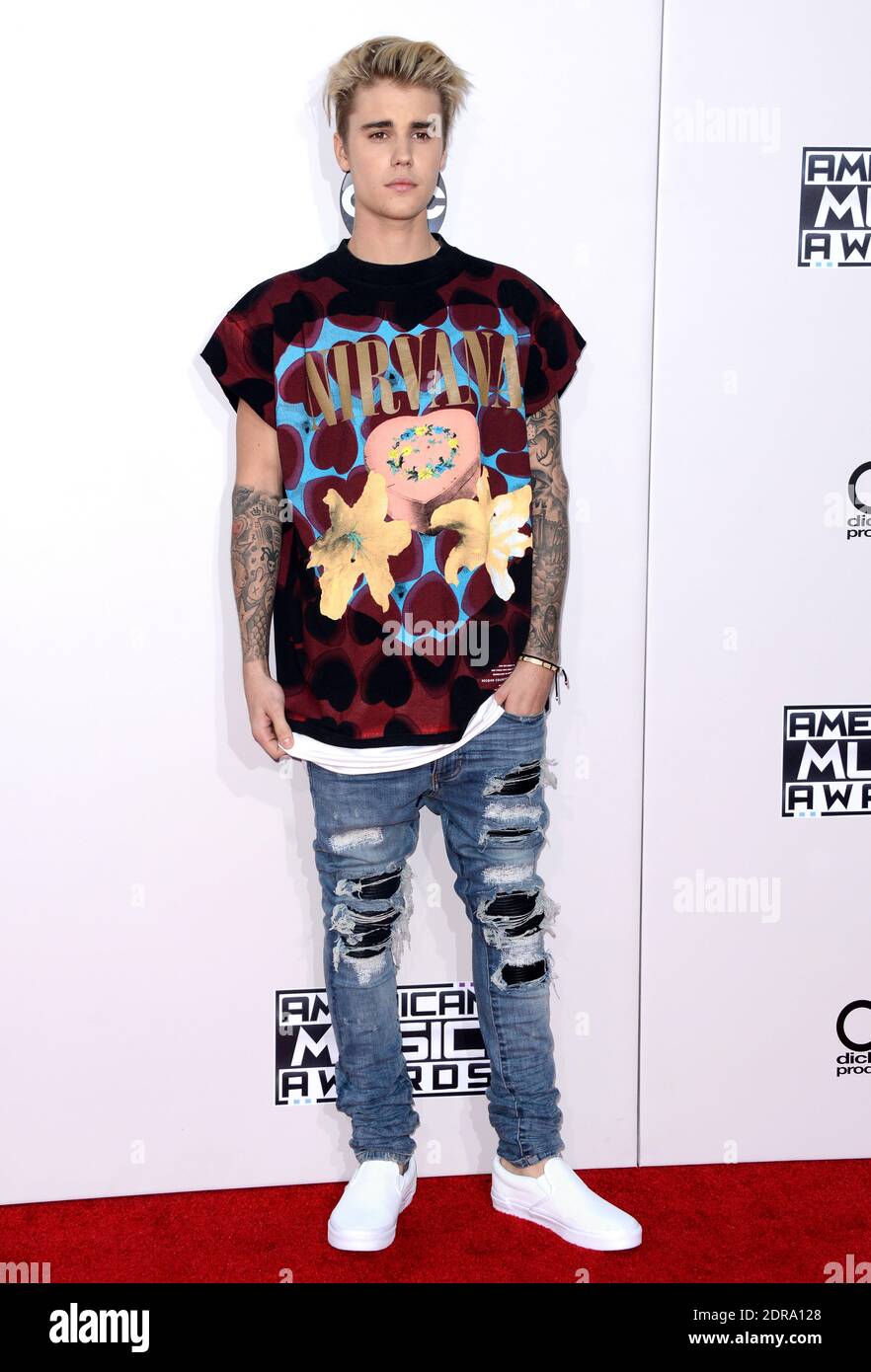 Justin Bieber attends the 2015 American Music Awards at Microsoft Theater on November 22, 2015 in Los Angeles, CA, USA. Photo by Lionel Hahn/ABACAPRESS.COM Stock Photo