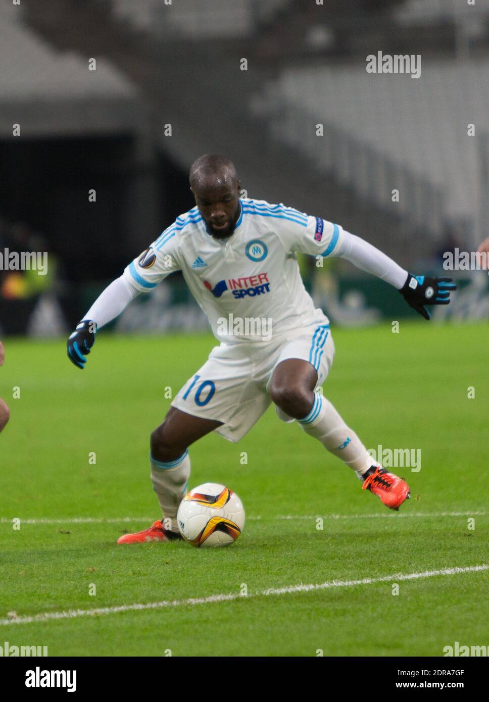 Marseille's Lassana Diarra during the UEFA Europa League Group F soccer match, Olympique de Marseille Vs FC Groningen at Stade Vélodrome in Marseille, France on November 27th, 2015. Photo by Guillaume Chagnard/ABACAPRESS.COM Stock Photo