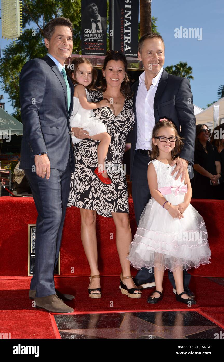 Chad lowe and family attend the ceremony honoring Rob Lowe with a star on  the Hollywood Walk of Fame on December 8, 2015 in Los Angeles, CA, USA.  Photo by Lionel Hahn/ABACAPRESS.COM