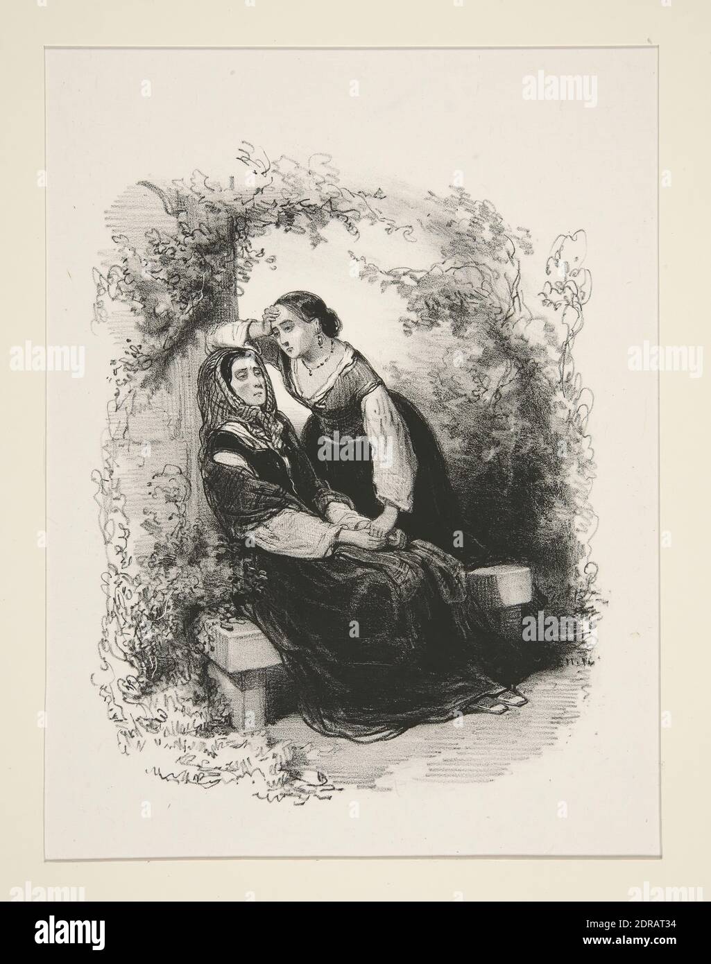 Artist: Paul Gavarni, French, 1804–1866, Mais Pourquoi Pleurer?, Lithograph, French, 19th century, Works on Paper - Prints Stock Photo