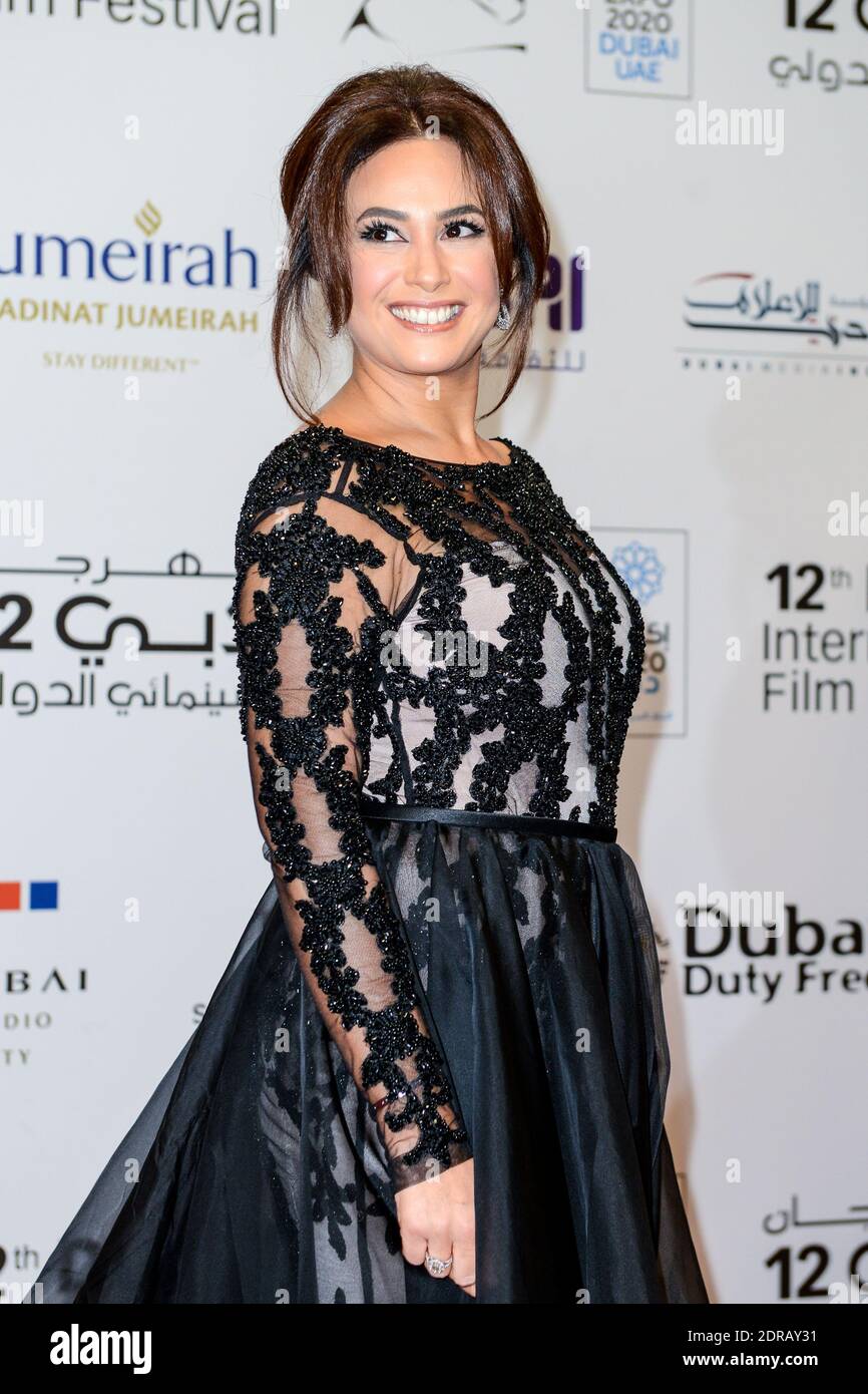 Tunisian actress Hend Sabri arrives for the screening of Room, as opening the 12th Dubai International Film Festival at Madinat Jumeirah resort, near Dubai, United Arab Emirates on December 9, 2015. Photo by Ammar Abd Rabbo/ABACAPRESS.COM Stock Photo