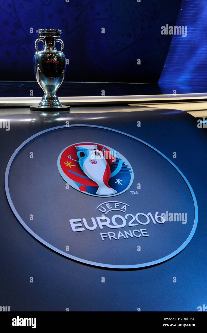 The Euro Cup during the soccer's Euro 2016 Final Draw, on December 12th