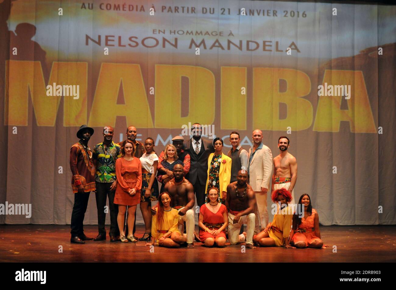 Presentation of new musical about Nelson Mandela, MADIBA at Comedia theatre in Paris, France on December 14, 2015. Photo by Alain Apaydin/ABACAPRESS.COM Stock Photo