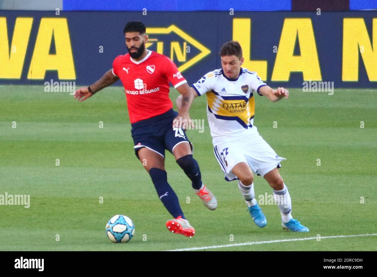 during the match between Independiente and Boca Jrs for de Liga Profesional de Fútbol on Libertadores de América Stadium (Photo: Néstor J. Beremblum) Stock Photo