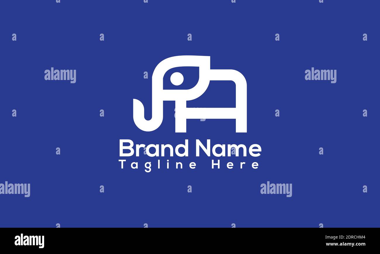 Elephant logo design and vector template logo Stock Vector