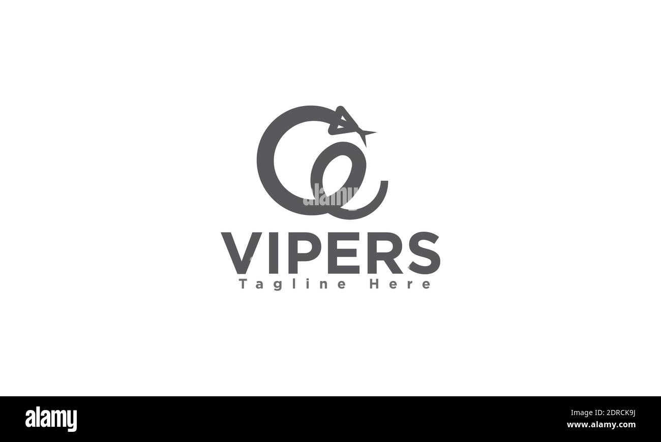 Snake logo template design. Vector illustration. Stock Vector