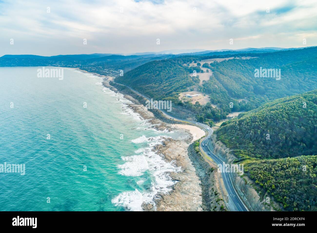 Aerial View Of Beach Against Sky Stock Photo