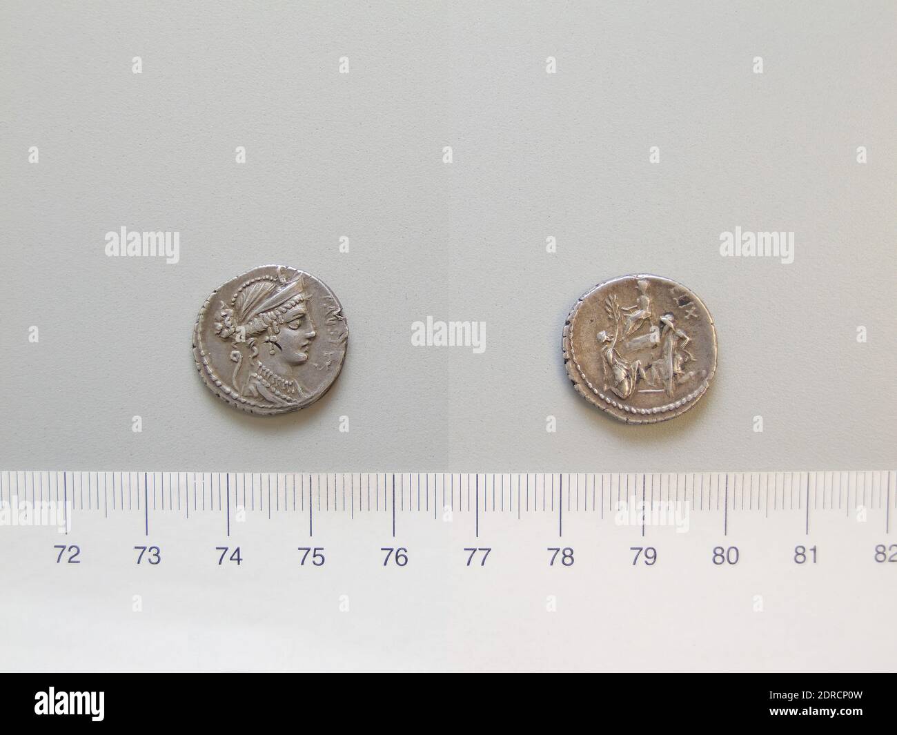Mint: Rome, Magistrate: Faustus Cornelius Sulla, Denarius from Rome, 56 B.C., Silver, 3.85 g, 6:00, 19.2 mm, Made in Rome, Italy, Roman, 1st century B.C., Numismatics Stock Photo