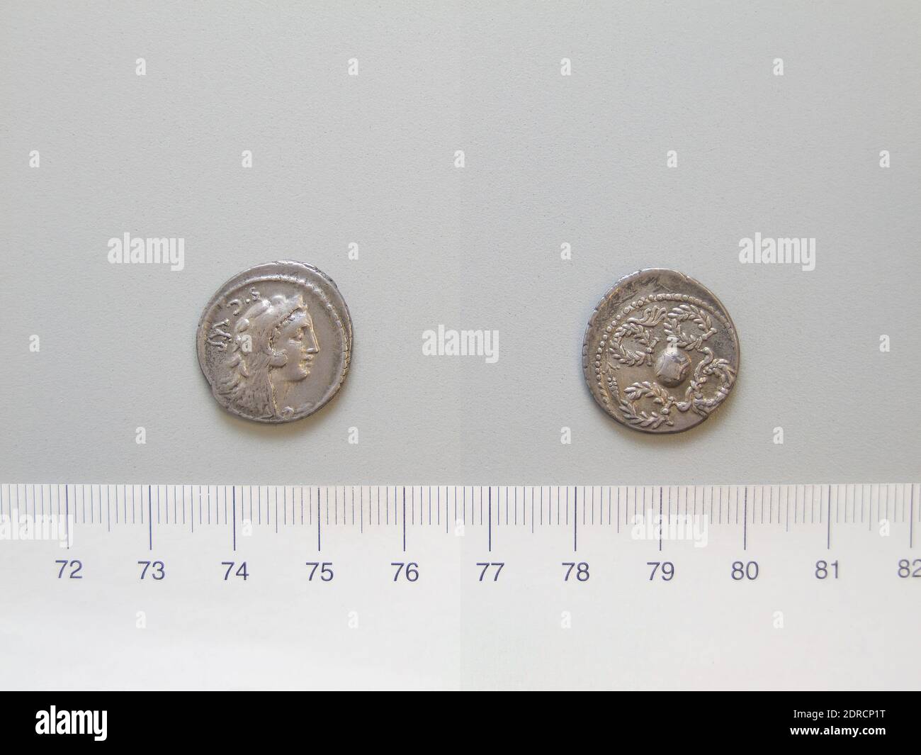 Mint: Rome, Magistrate: Faustus Cornelius Sulla, Denarius from Rome, 56 B.C., Silver, 3.54 g, 4:00, 18.8 mm, Made in Rome, Italy, Roman, 1st century B.C., Numismatics Stock Photo