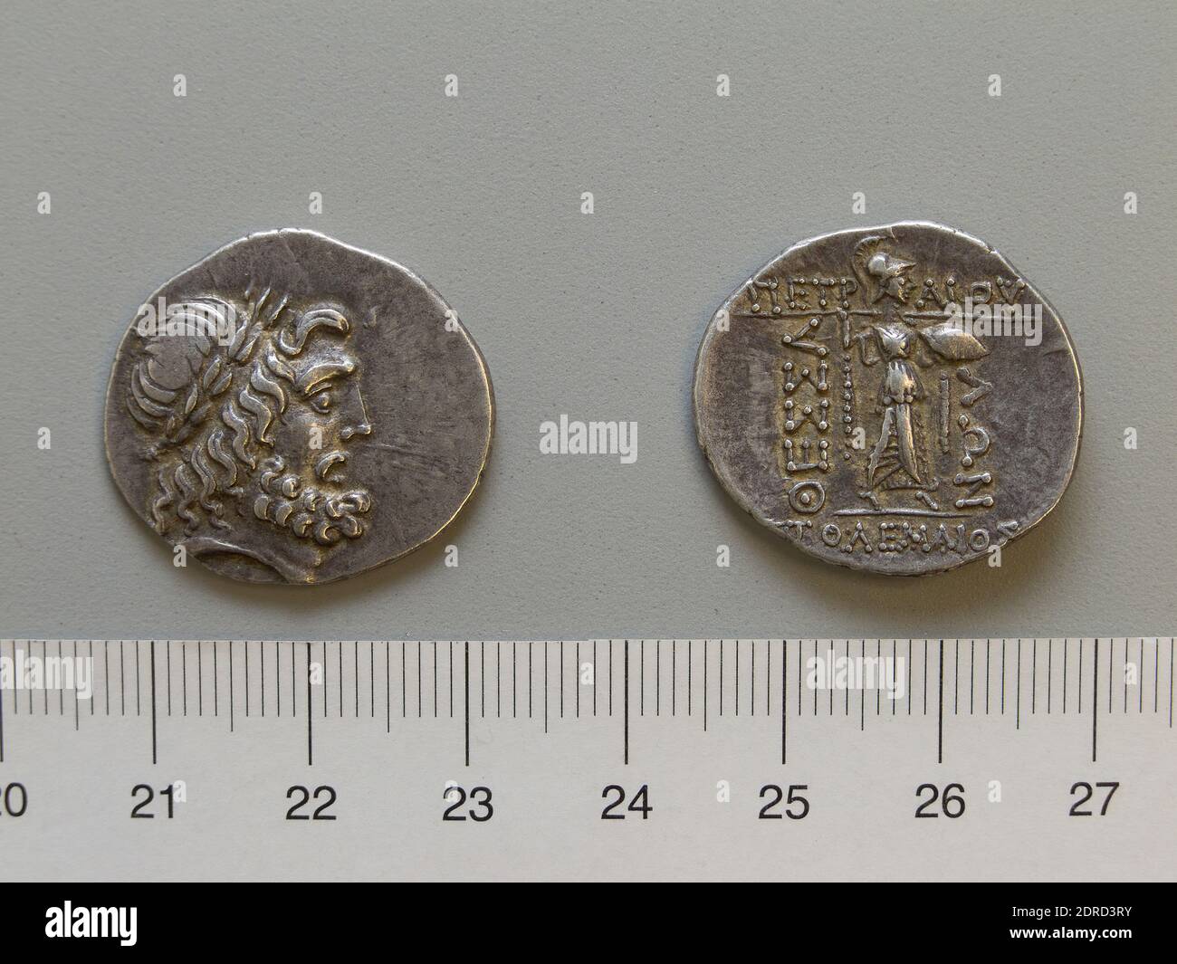 Mint: Thessaly, Coin from Thessaly, 2nd–1st century B.C., Silver, 6.13 g, 12:00, 25.5 mm, Made in Thessaly, Greek, 2nd–1st century B.C., Numismatics Stock Photo