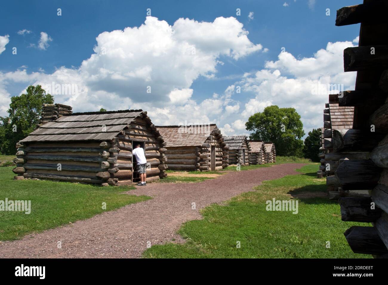 Replica cabins like Revolutionary War soldiers used during the winter ...