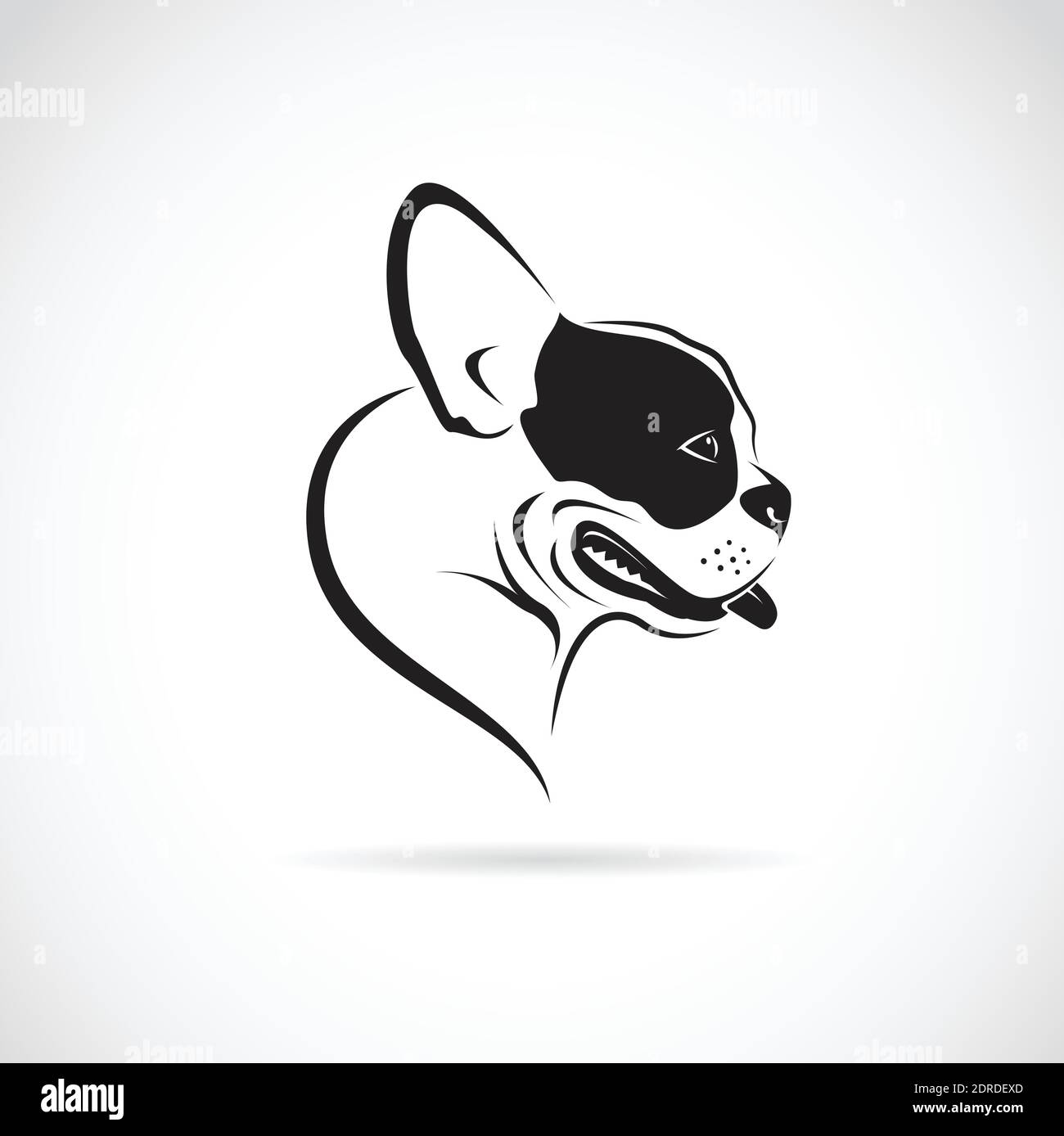Vector of a dog (bulldog) on white background. Easy editable layered vector illustration. Pets. Animals. Stock Vector
