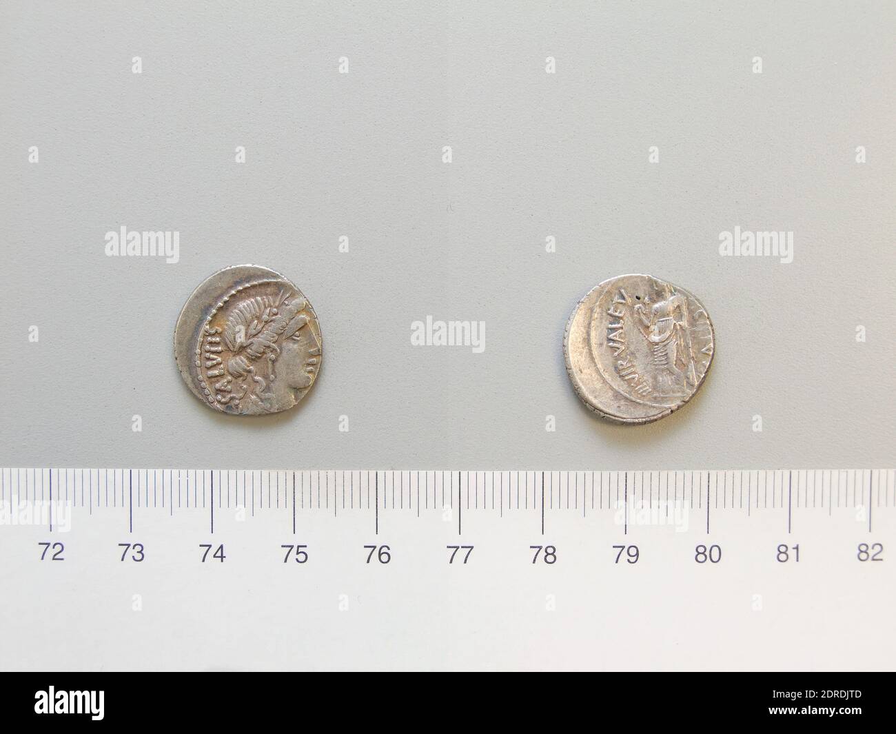 Mint: Rome, Magistrate: M. Acilius, ca. 130 B.C., Denarius from Rome, 49 B.C., Silver, 3.80 g, 5:00, 18 mm, Made in Rome, Italy, Roman, 1st century B.C., Numismatics Stock Photo
