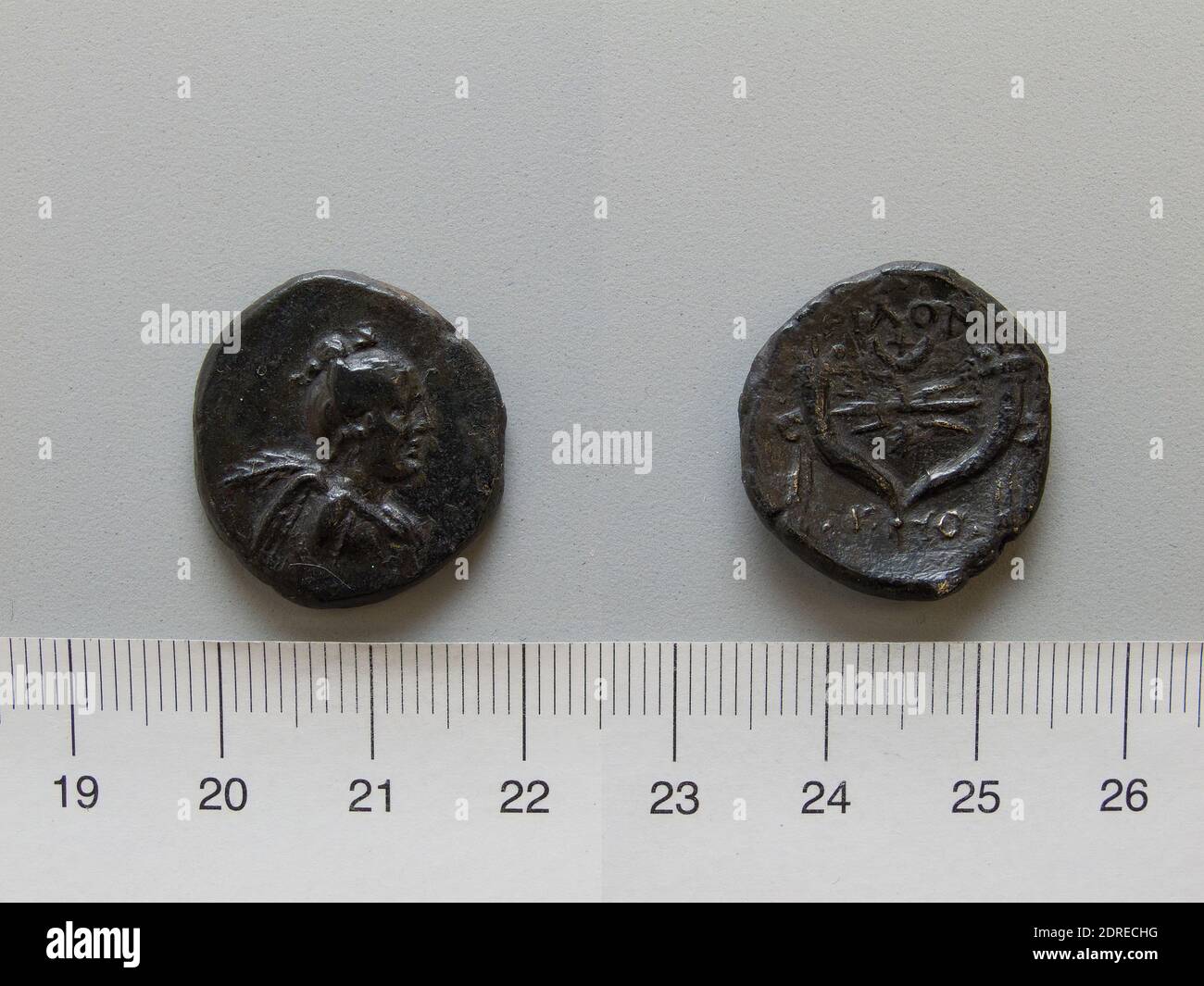 Mint: Philomelium, Coin from Philomelium, 199–100 B.C., Copper, 7.12 g, 12:00, 22 mm, Made in Philomelium, Phrygia, Greek, 2nd century B.C., Numismatics Stock Photo
