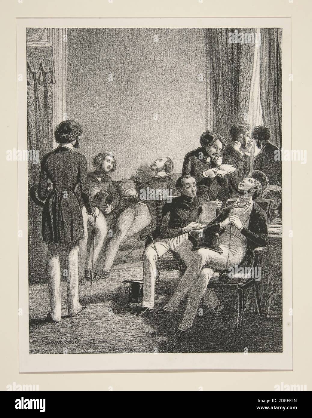 Artist: Paul Gavarni, French, 1804–1866, Voyage Pittoresque Autour d’Une Femme a la Mode, Lithograph, French, 19th century, Works on Paper - Prints Stock Photo