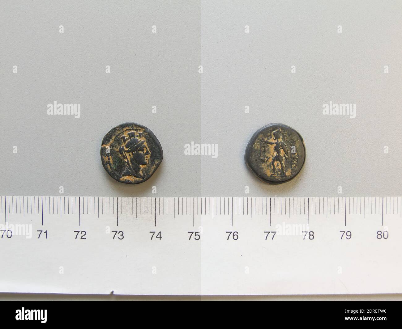 Mint: Apamea ad Orontes, Coin from Apamea ad Orontes, 150/149 B.C., Copper, 3.96 g, 12:00, 17 mm, Made in Apamea ad Orontes, Greek, 2nd century B.C., Numismatics Stock Photo