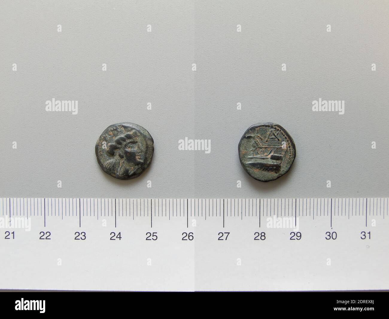 Mint: Aradus, Coin from Aradus, 240–237 B.C., Copper, 3.23 g, 3:00, 16 mm, Made in Aradus, Phoenicia, Greek, 3rd century B.C., Numismatics, Numismatics Stock Photo