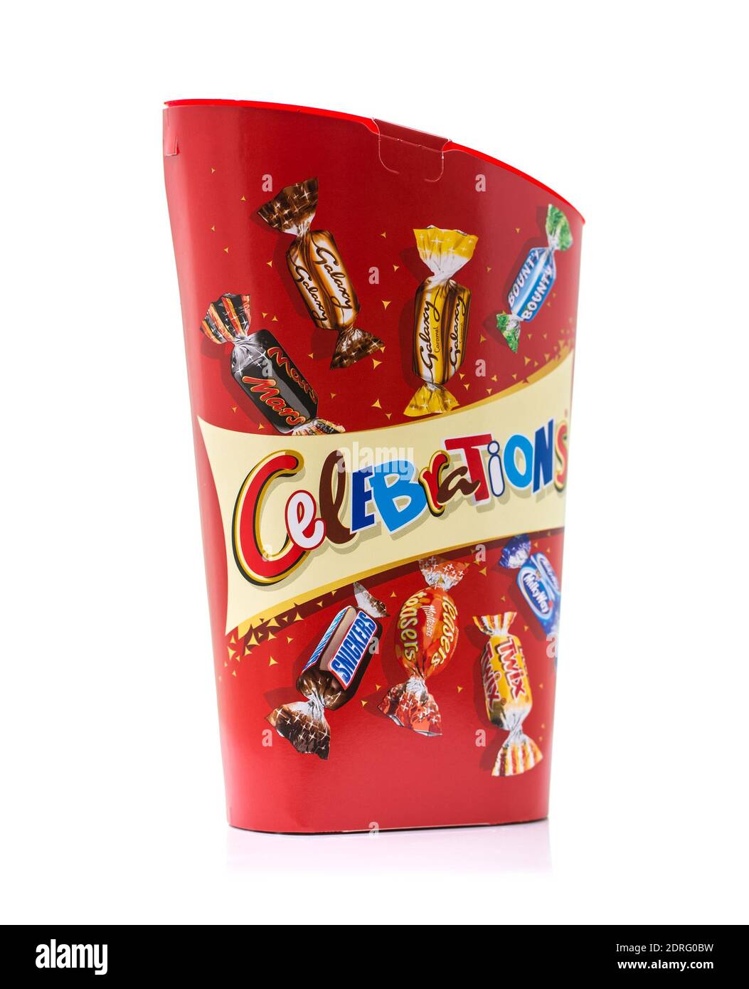 Galaxy Celebrations Chocolate on a white background Stock Photo - Alamy