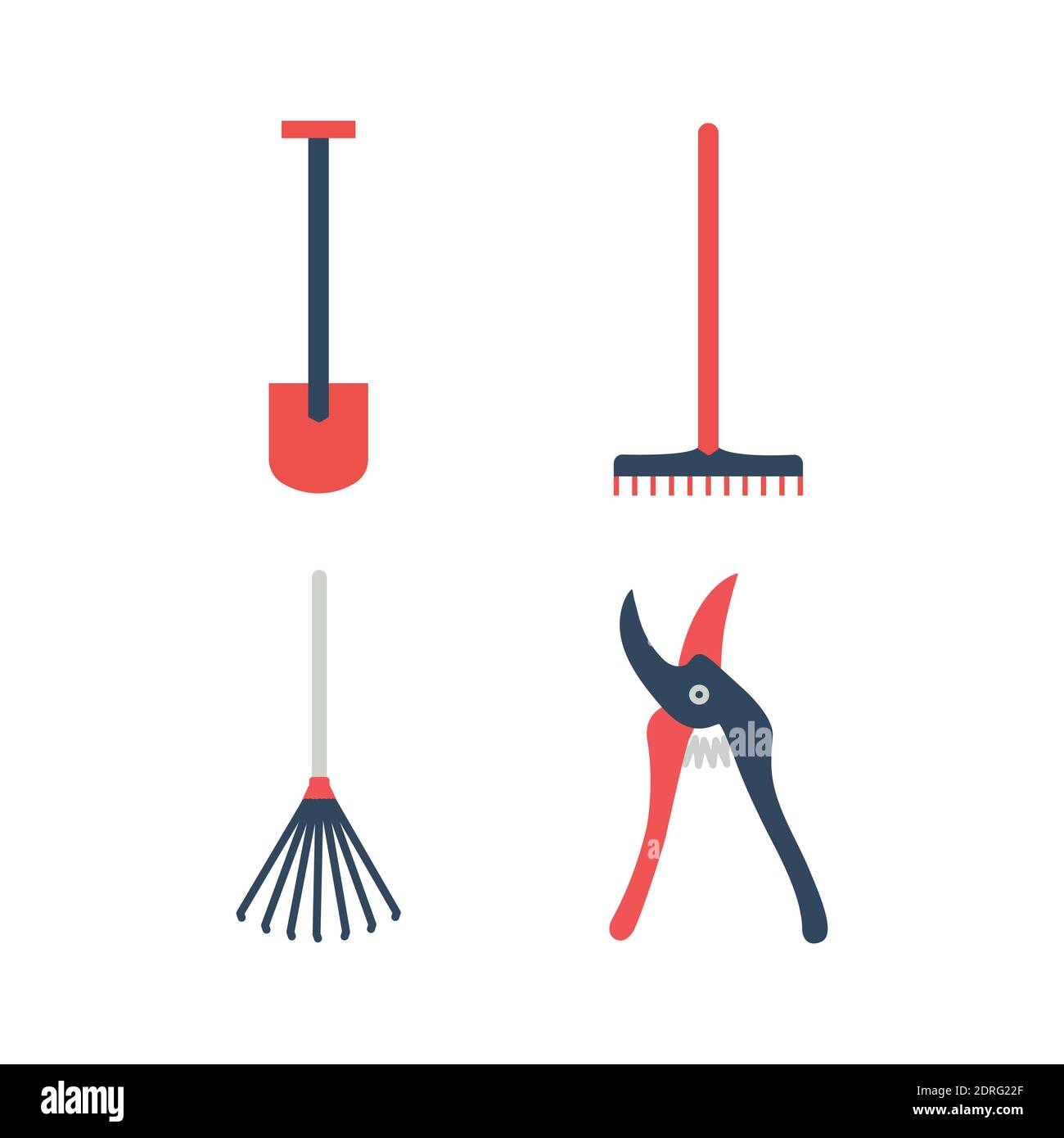Garden instrument vector icons isolated on white background Stock ...