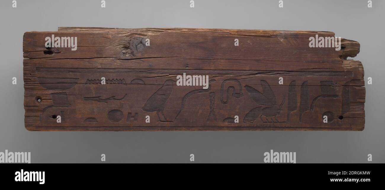 Coffin Panel, Lebanese cedar, Egyptian, Middle Kingdom, Dynasty 12, Containers - Wood Stock Photo
