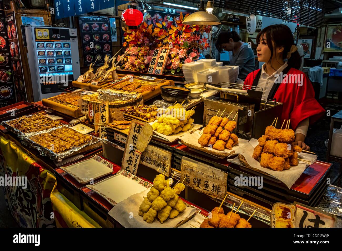 Fish stall, Nishiki market, Kyoto, Japan Stock Photo Alamy