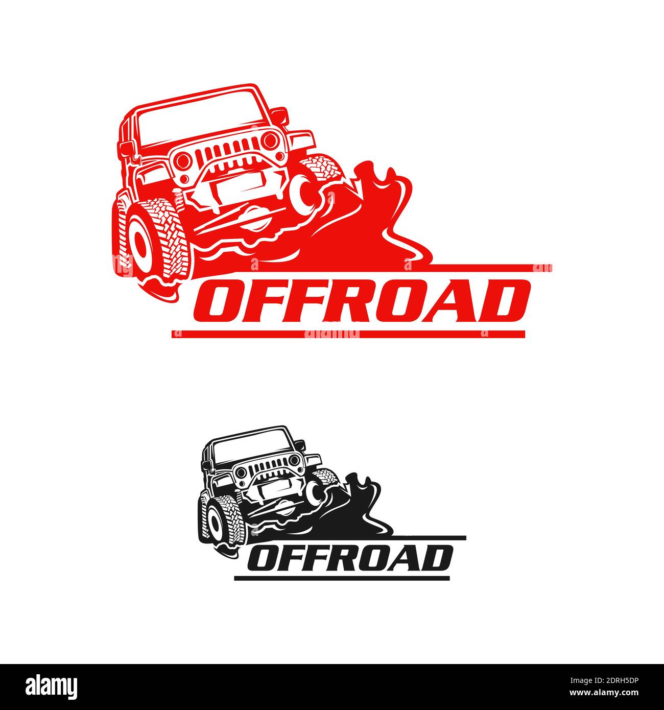 Monochrome off-road car suv template for labels, emblems, badges or logo.EPS 10 Stock Vector