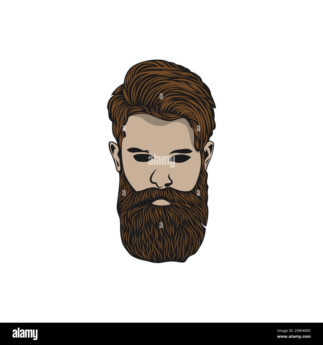 Mascot logo illustration of a beard  10 Stock Vector Image & Art -  Alamy