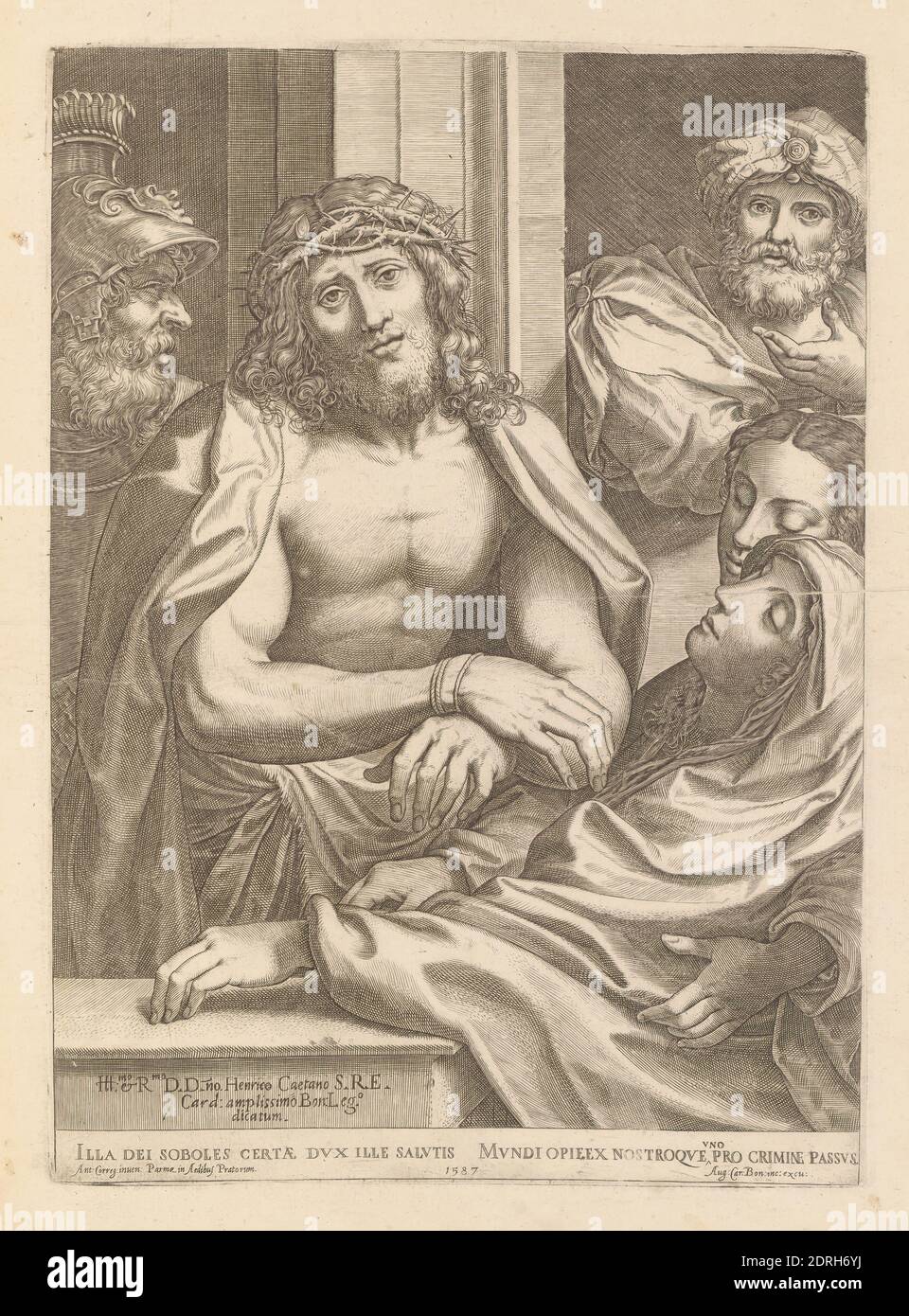 Engraver Francesco Faraone Aquila Italian Ca 1676 Ca 1740 After Antonio Da Correggio Italian Ca 14 1534 Virgin And Child With Saint Joseph Engraving Sheet 43 2 32 1 Cm 17 12 5 8 In Platemark