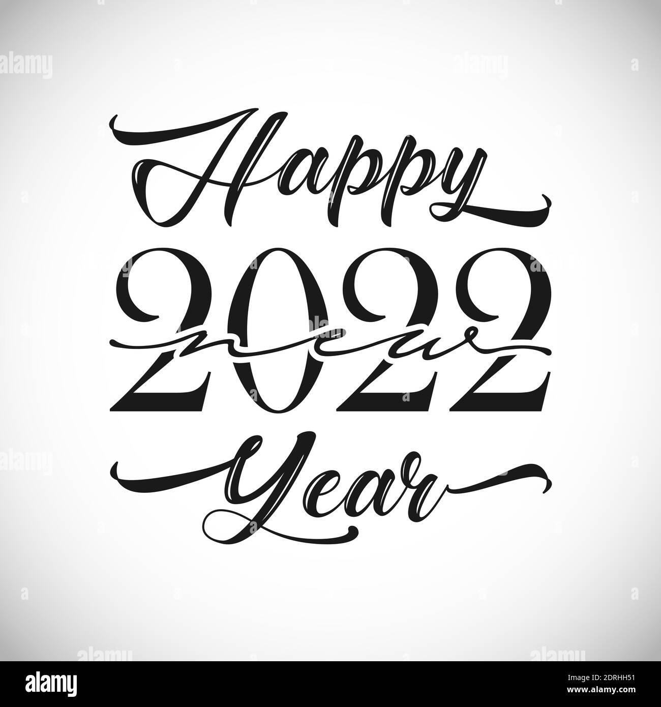 happy new year logo black and white