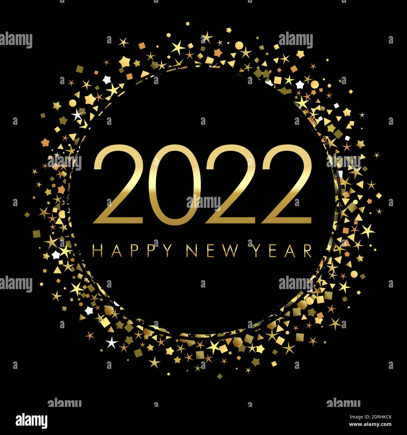 Christmas 2022 Emblem 2022 A Happy New Year Symbol Concept. Round Logotype. Abstract Isolated  Graphic Design Template. Gold Coloured Numbers. Christmas Creative  Decoration Stock Vector Image & Art - Alamy