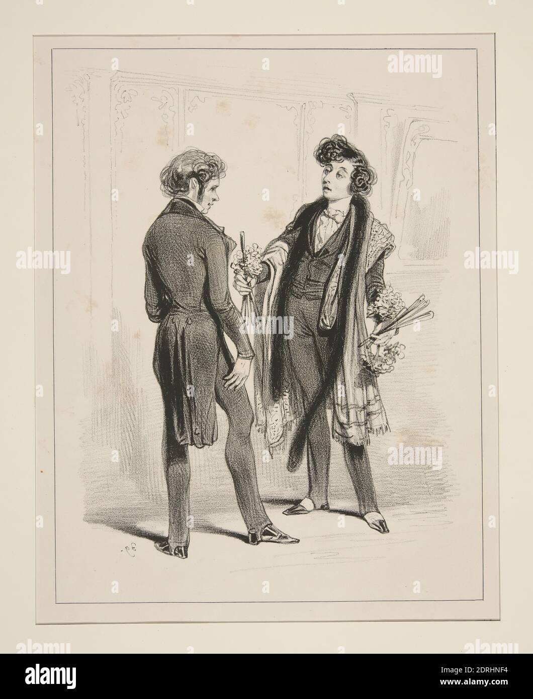 Artist: Paul Gavarni, French, 1804–1866, Theatre Du Vaudeville. Le Plastron…., Lithograph, French, 19th century, Works on Paper - Prints Stock Photo