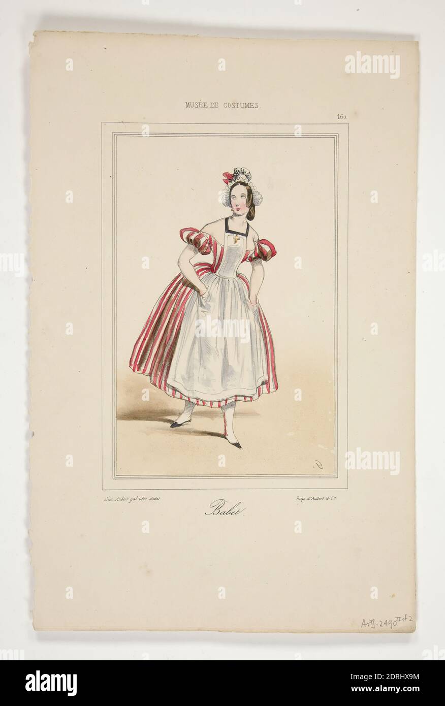 Artist: Paul Gavarni, French, 1804–1866, BABET., Lithograph, colored, French, 19th century, Works on Paper - Prints Stock Photo