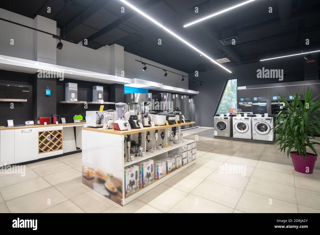 Picture of consumer appliances in a big showroom Stock Photo