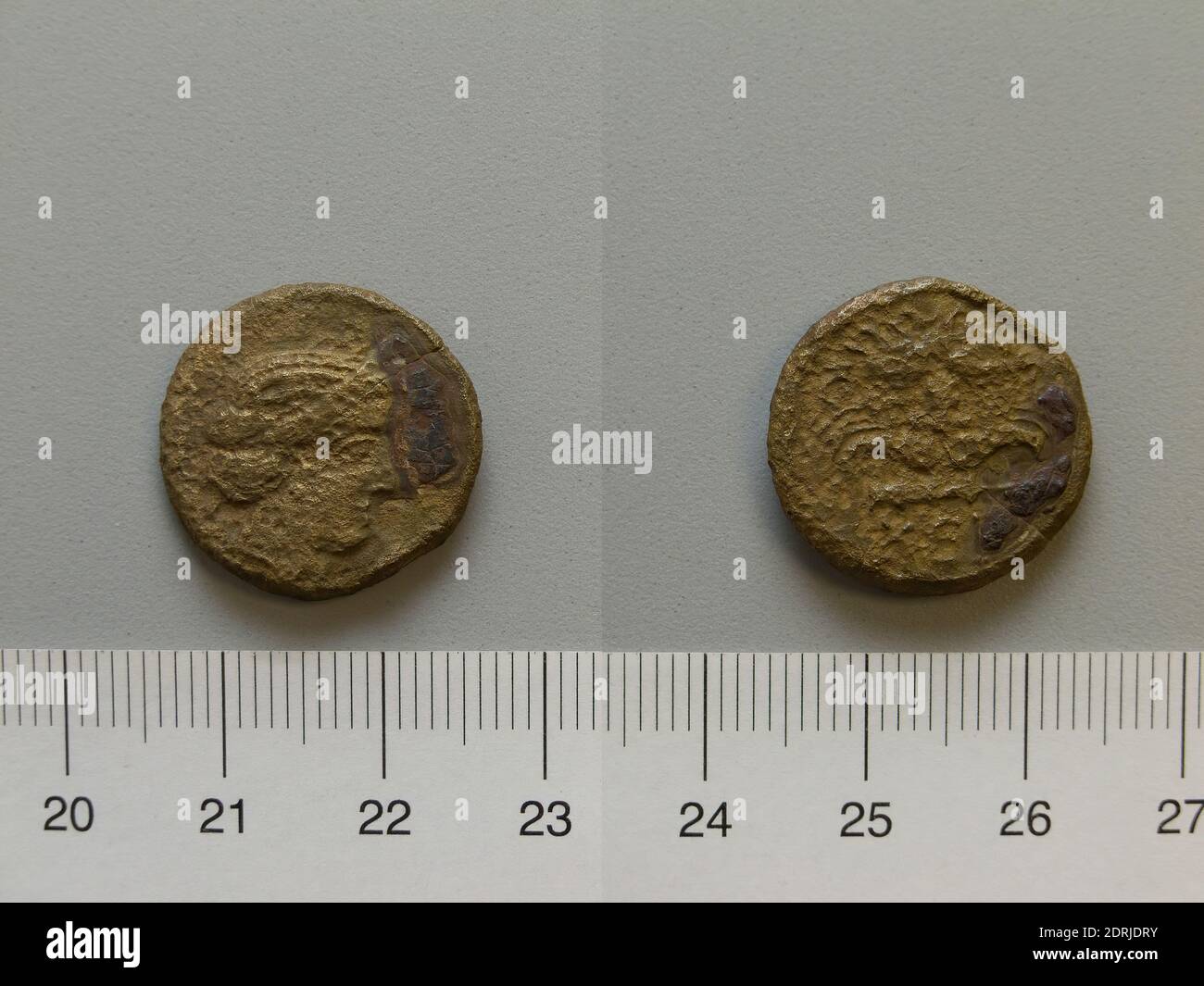 Mint: Chersonesus, Coin from Chersonesus, 100–50 B.C., Copper, 6.29 g, 20.1 mm, Made in Chersonesus, Thrace, Greek, Numismatics Stock Photo