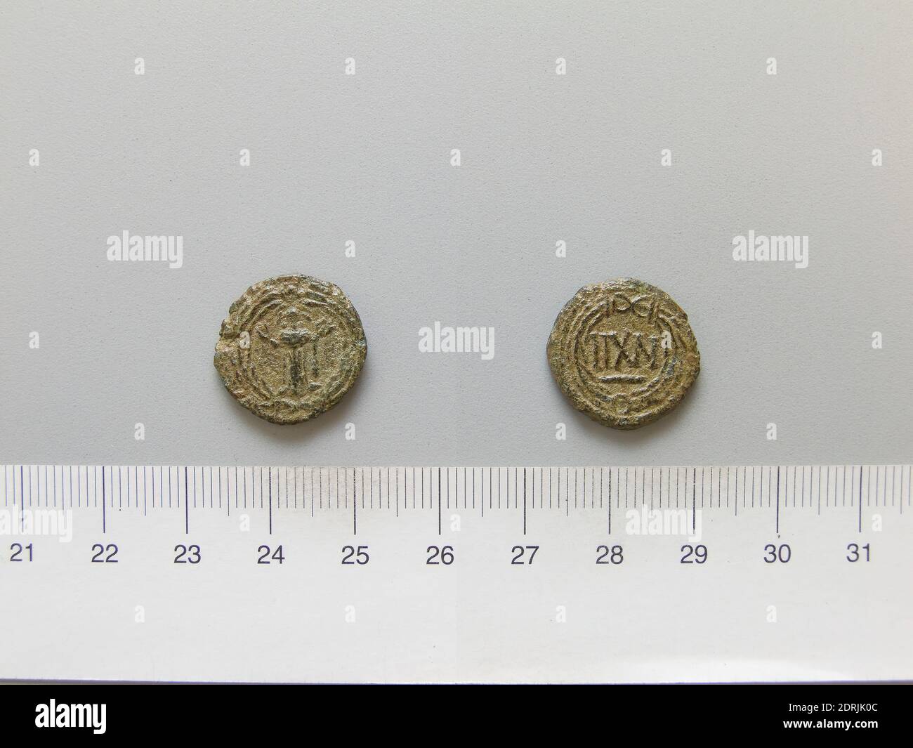 Mint: Carthage, Coin from Carthage, Copper, 3.67 g, 6:00, 17.5 mm, Made in Carthage, Zeugitana, Vandalic, Numismatics Stock Photo